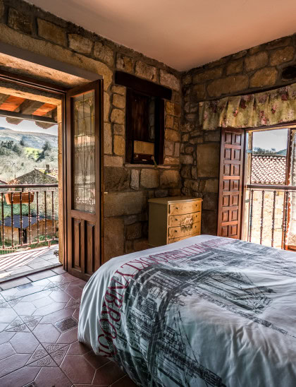 habitaciones de alberge casa de gandara